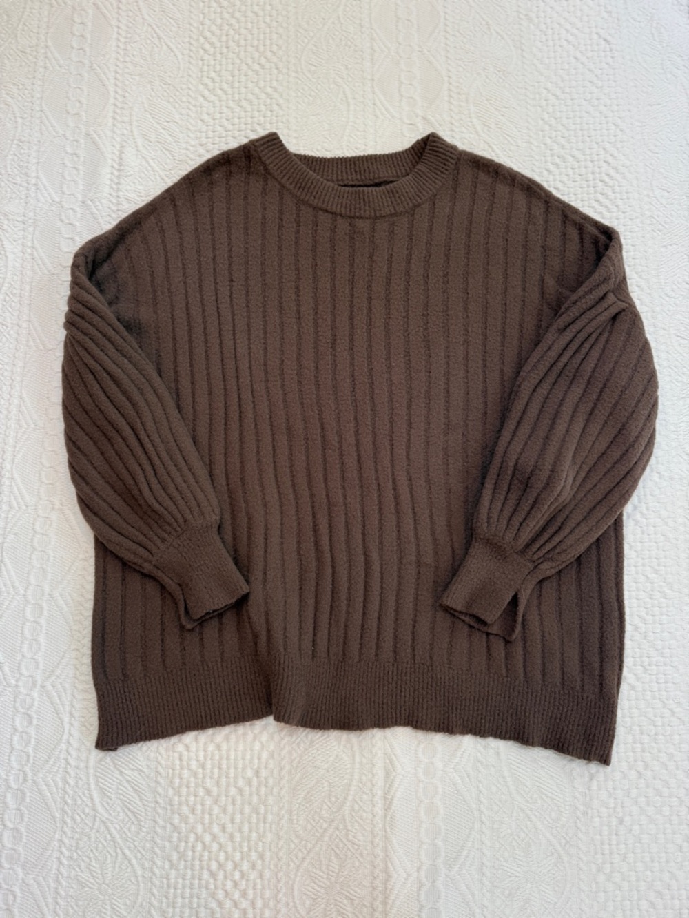 Aerie Brown Ribbed Sweater Women’s Size Small S